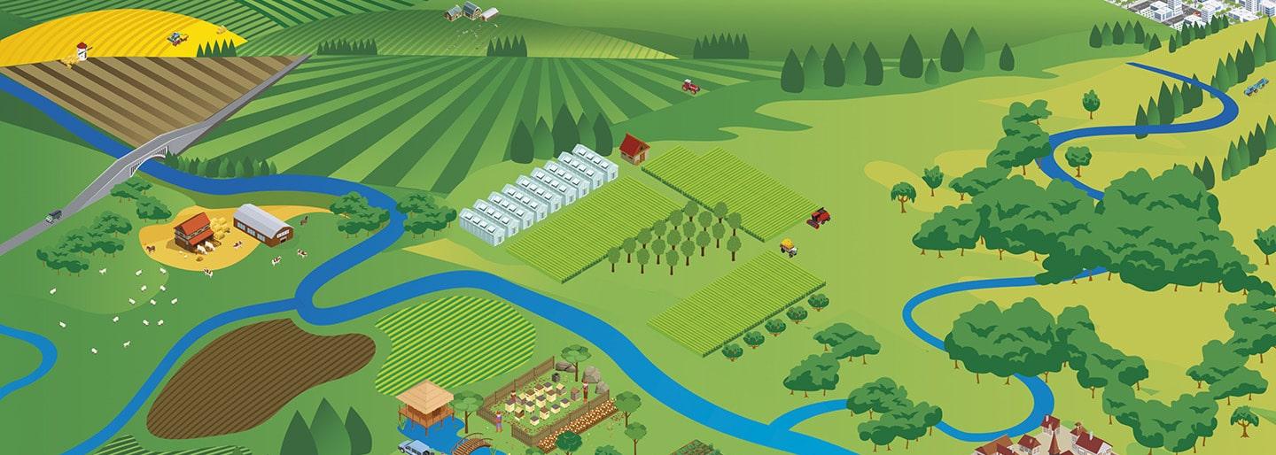 Visuel de la couverture du rapport  Agricultures du CESER