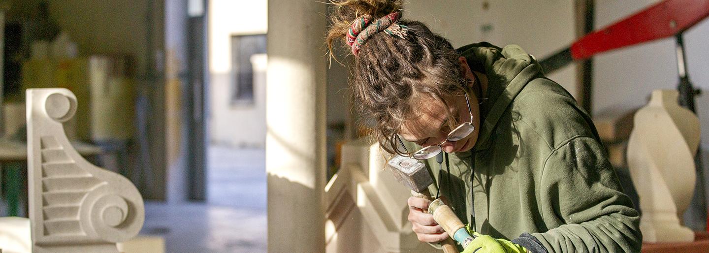 Apprentissage - sculpture pierre